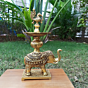 Brass Elephant Peacock Diya KBH08225