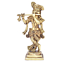 Brass Lord Krishna on Square Base KBH08228