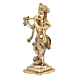 Brass Lord Krishna on Square Base KBH08228