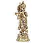 Brass Kamal Base Krishna Idol KBH08229