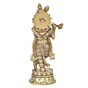 Brass Kamal Base Krishna Idol KBH08229