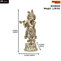 Brass Kamal Base Krishna Idol KBH08229