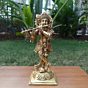 Brass Square Base Krishna Idol KBH08230