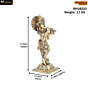 Brass Square Base Krishna Idol KBH08230