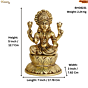 BRASS LAXMI & VISHNU 5 Inch KBH08231