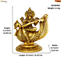 Brass Saraswati Idol KBH08465