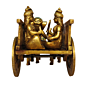 Brass Ganesha Bullock Cart KBH08468