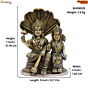 Brass Vishnu Laxmi Idol KBH08505