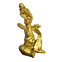 Brass Writing Lord Ganesha Statue KBH08547