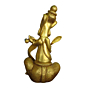 Brass Writing Lord Ganesha Statue KBH08547