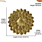 Brass Flower-Shaped Diya with 3 Round KBH08565
