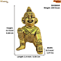 Brass Bal Gopal Idol KBH08644