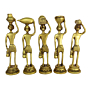 Handcrafted Brass Lady Musician Set of 5  KBH08646
