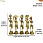 Handcrafted Brass Lady Musician Set of 5  KBH08646