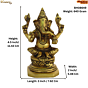 Brass Ganesh Idol KBH08649