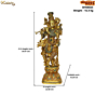 Brass Krishna Statue KBH08665