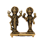 Brass vishnu laxmi standing with bajath statue 3 Inch KBH08677