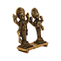 Brass vishnu laxmi standing with bajath statue 3 Inch KBH08677