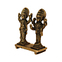 Brass vishnu laxmi standing with bajath statue 3 Inch KBH08677