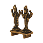 Brass vishnu laxmi standing with bajath statue  KBH08678