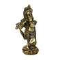 Brass Lord Krishna Standing Idol KBH08697