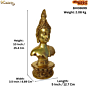 Brass Gautama Buddha Standing fine finishing 10 Inch KBH08699