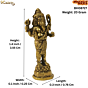 Brass Small Ganesh Standing KBH08727