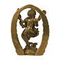 Brass Ganesha Small Round Kaman KBH08731