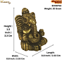 Brass Ganesh Idol for Car Dashboard KBH08754
