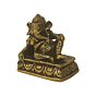Brass Ganesh Idol For Car Dashboard 1 Inch KBH08758
