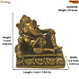 Brass Ganesh Idol For Car Dashboard 1 Inch KBH08758