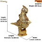 Brass Parrot Surmedani Attardani wall hanging showpiece  KBH08770