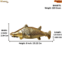 Brass Fish Surmedani Attardani wall hanging showpiece 8 Inch KBH08771