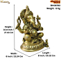 Brass Lord Ganesha Idol KBH08783