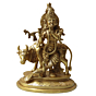 Brass cow with krishna standing statue 12 Inch KBH08785