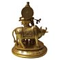 Brass cow with krishna standing statue 12 Inch KBH08785