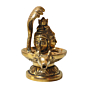 Brass Shivling with Sheshnag 5 Inch KBH08788