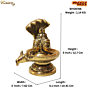 Brass Shivling with Sheshnag 5 Inch KBH08788