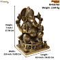 Brass Ashtavinayaka Ganesha statue 7 Inch KBH08790
