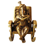 Brass Chair Ganesh Sitting 7 Inch KBH08828