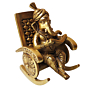 Brass Chair Ganesh Sitting 7 Inch KBH08828