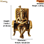 Brass Chair Ganesh Sitting 7 Inch KBH08828