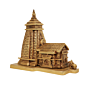 Brass Kedarnath Temple 6 Inch KBH08837