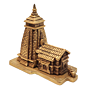 Brass Kedarnath Temple Showpiece for Home Decor & Puja BH08837