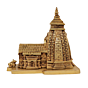 Brass Kedarnath Temple 6 Inch KBH08837