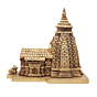 Brass Kedarnath Temple Showpiece for Home Decor & Puja BH08837