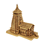 Brass Kedarnath Temple 6 Inch KBH08837