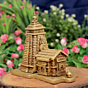 Brass Kedarnath Temple Showpiece for Home Decor & Puja BH08837