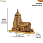 Brass Kedarnath Temple 6 Inch KBH08837