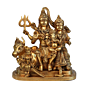 Brass Shiv Family on Nandi  14 Inch KBH08999